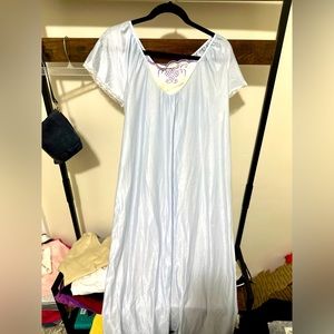 🔥 SALE Vintage 1970s Miss Diva Blue Long Nightgown L